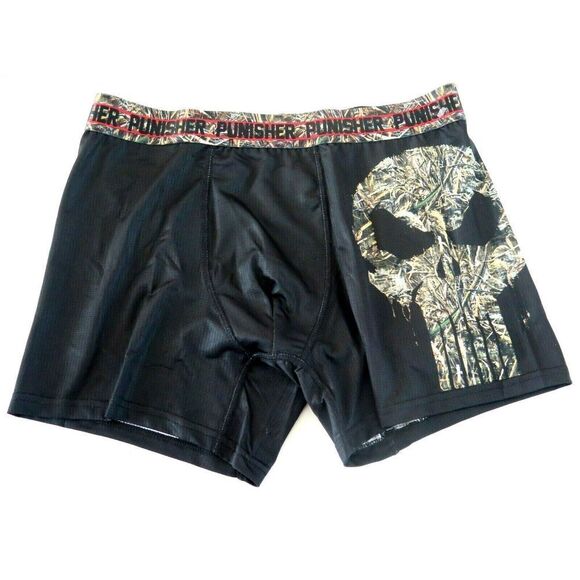 Marvel The Punisher Men's Sz Medium Black Boxer Brief Underwear - Picture 1 of 6